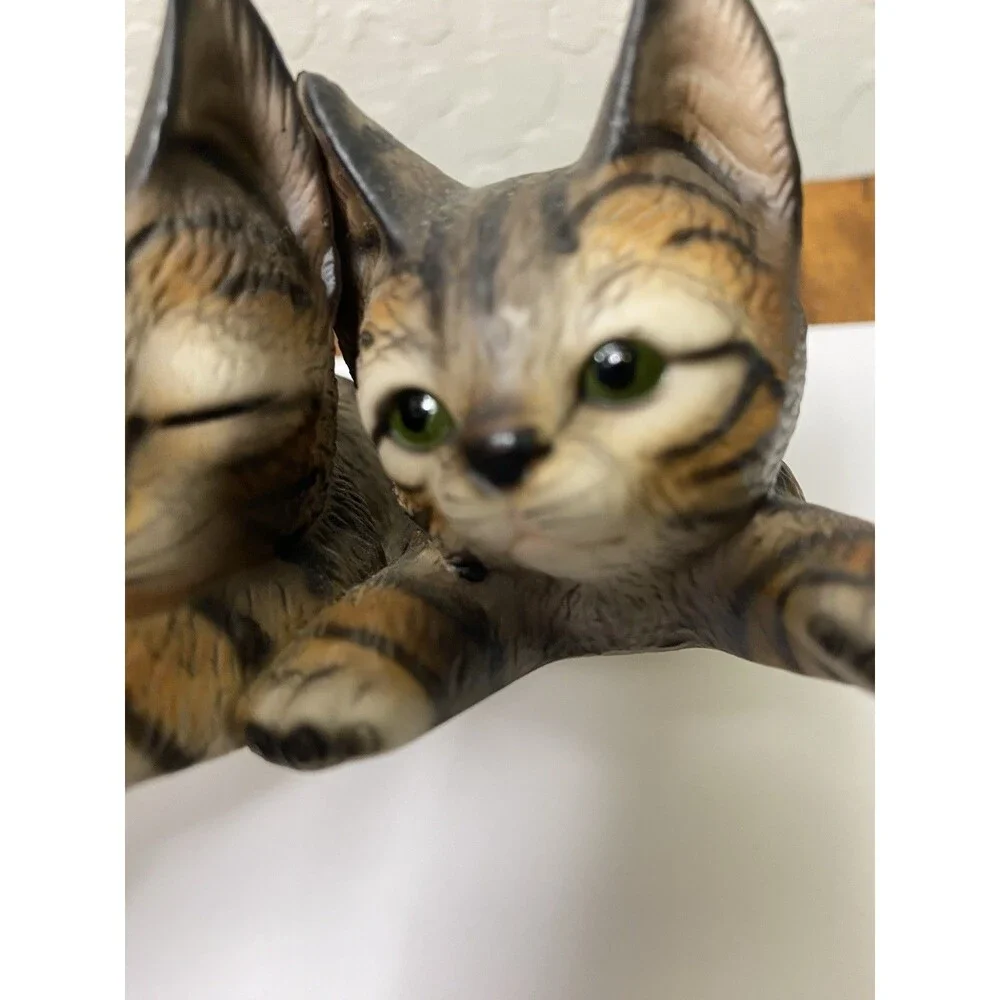 Vintage Harvey Knox Kingdom Double Tabby Kittens Figurine C0015 Japan Bisque